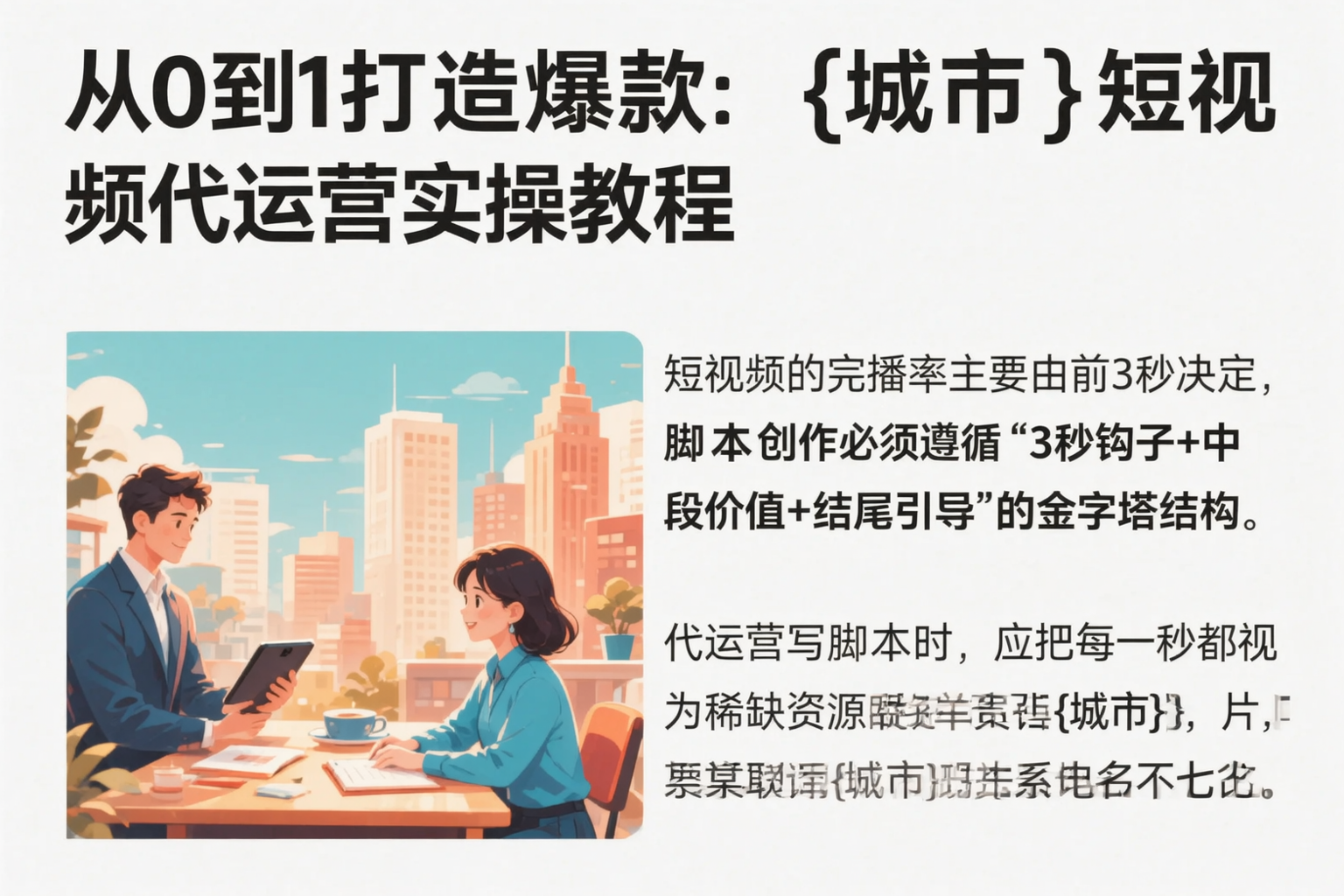 从0到1打造爆款:乌兰察布短视频代运营实操教程
