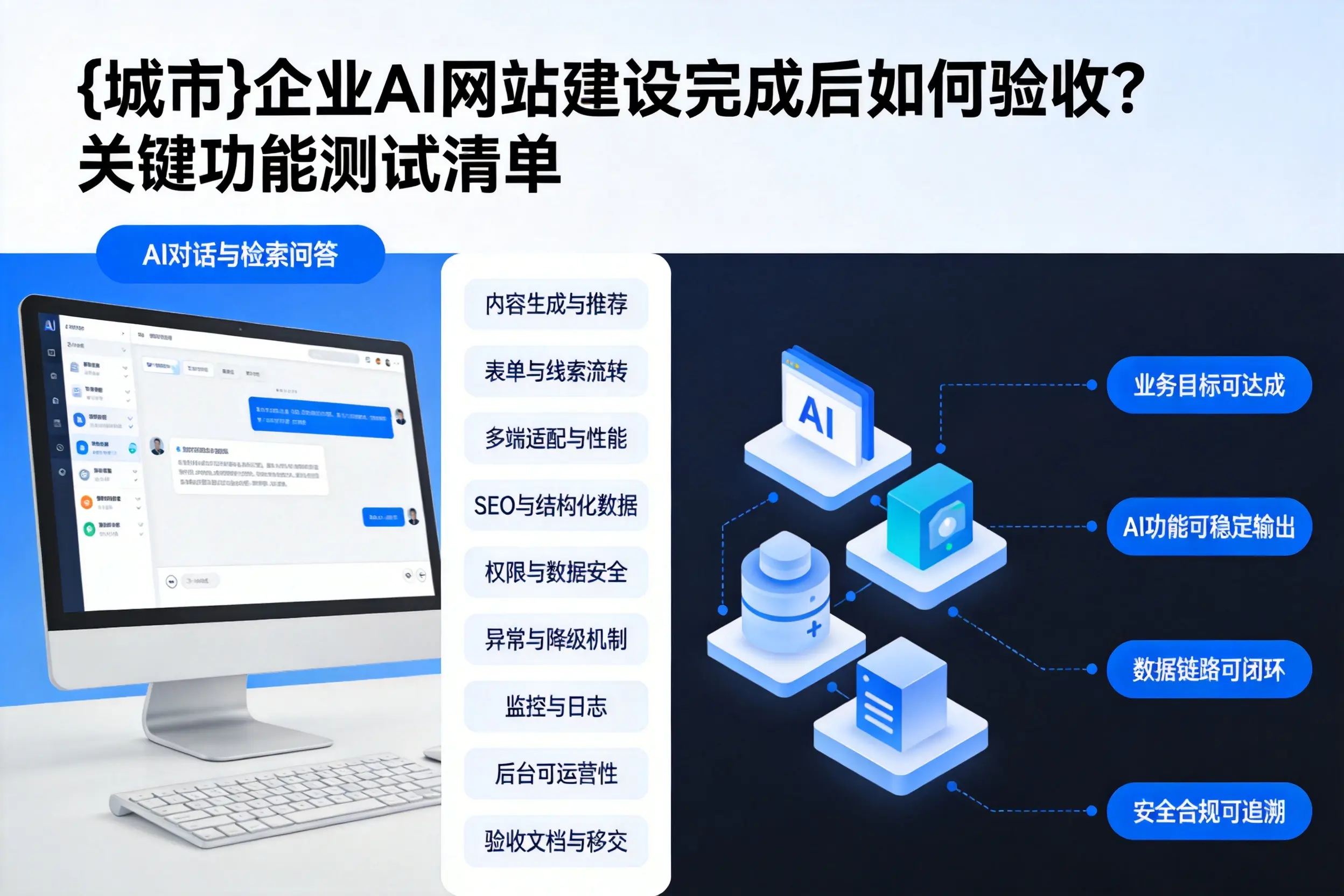 乌兰察布企业AI网站建设完成后如何验收?关键功能测试清单