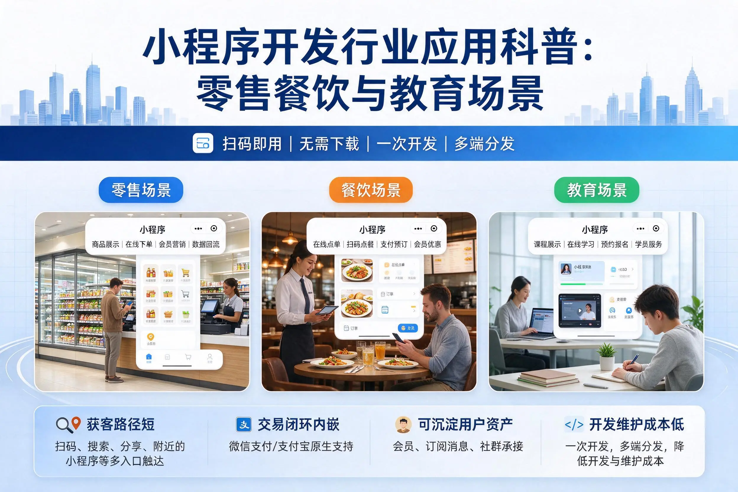 乌兰察布小程序开发行业应用科普：零售餐饮与教育场景