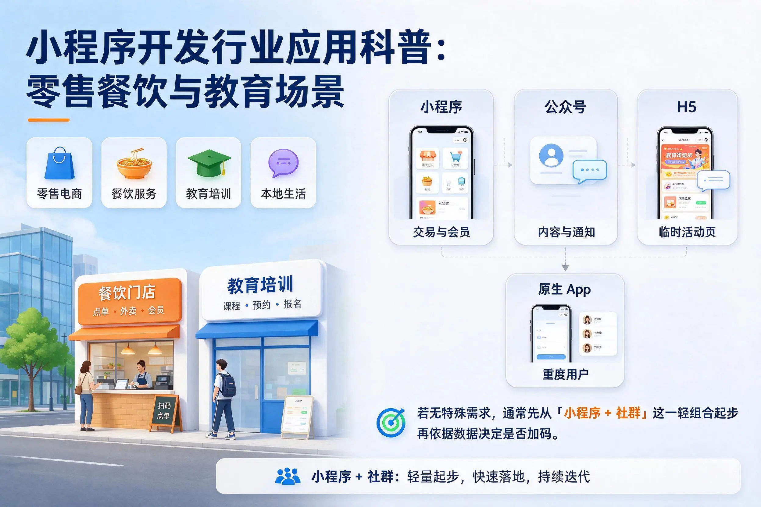乌兰察布小程序开发行业应用科普：零售餐饮与教育场景