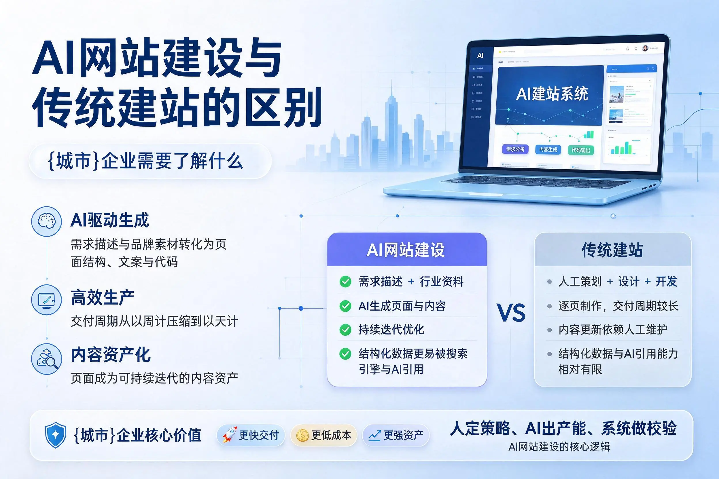 AI网站建设与传统建站的区别，乌兰察布企业需要了解什么