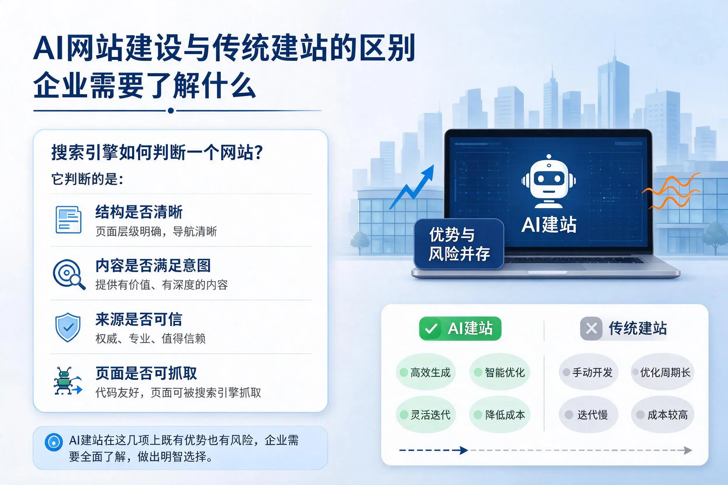 AI网站建设与传统建站的区别，乌兰察布企业需要了解什么