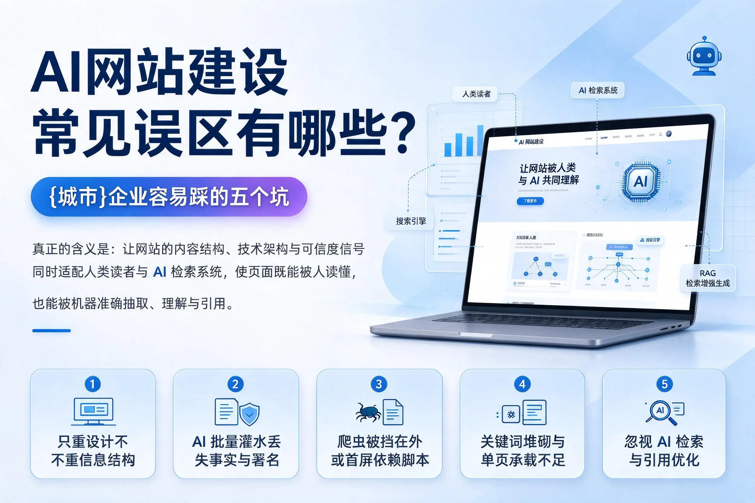 AI网站建设常见误区有哪些?乌兰察布企业容易踩的五个坑