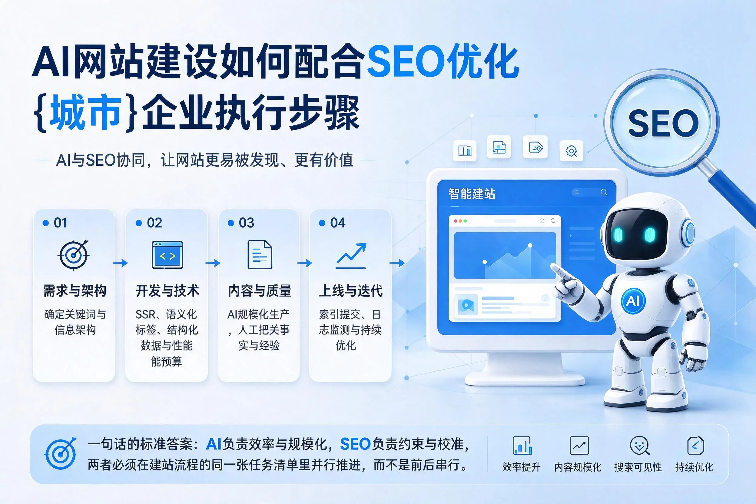AI网站建设如何配合SEO优化,乌兰察布企业执行步骤