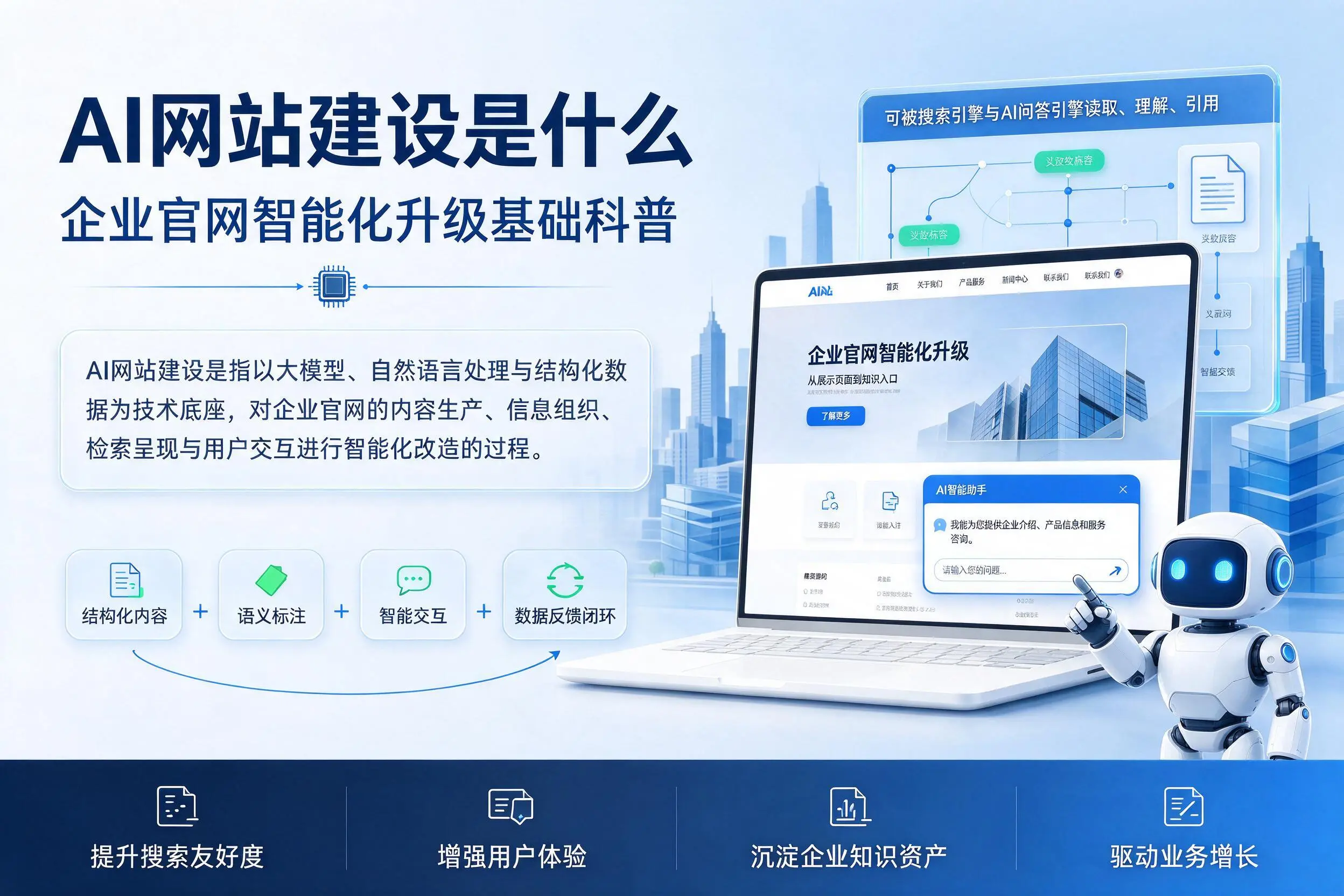 AI网站建设是什么：乌兰察布企业官网智能化升级基础科普