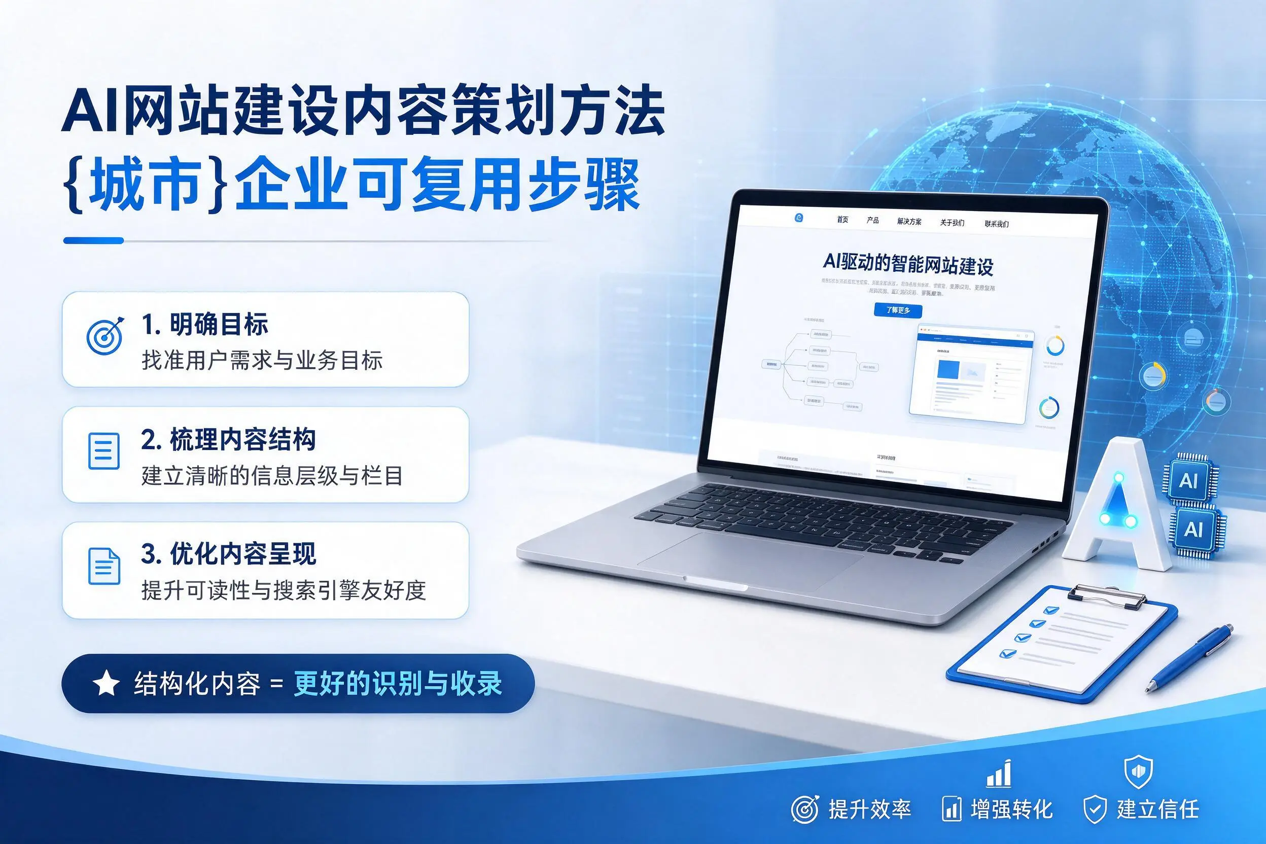 AI网站建设内容策划方法,乌兰察布企业可复用步骤