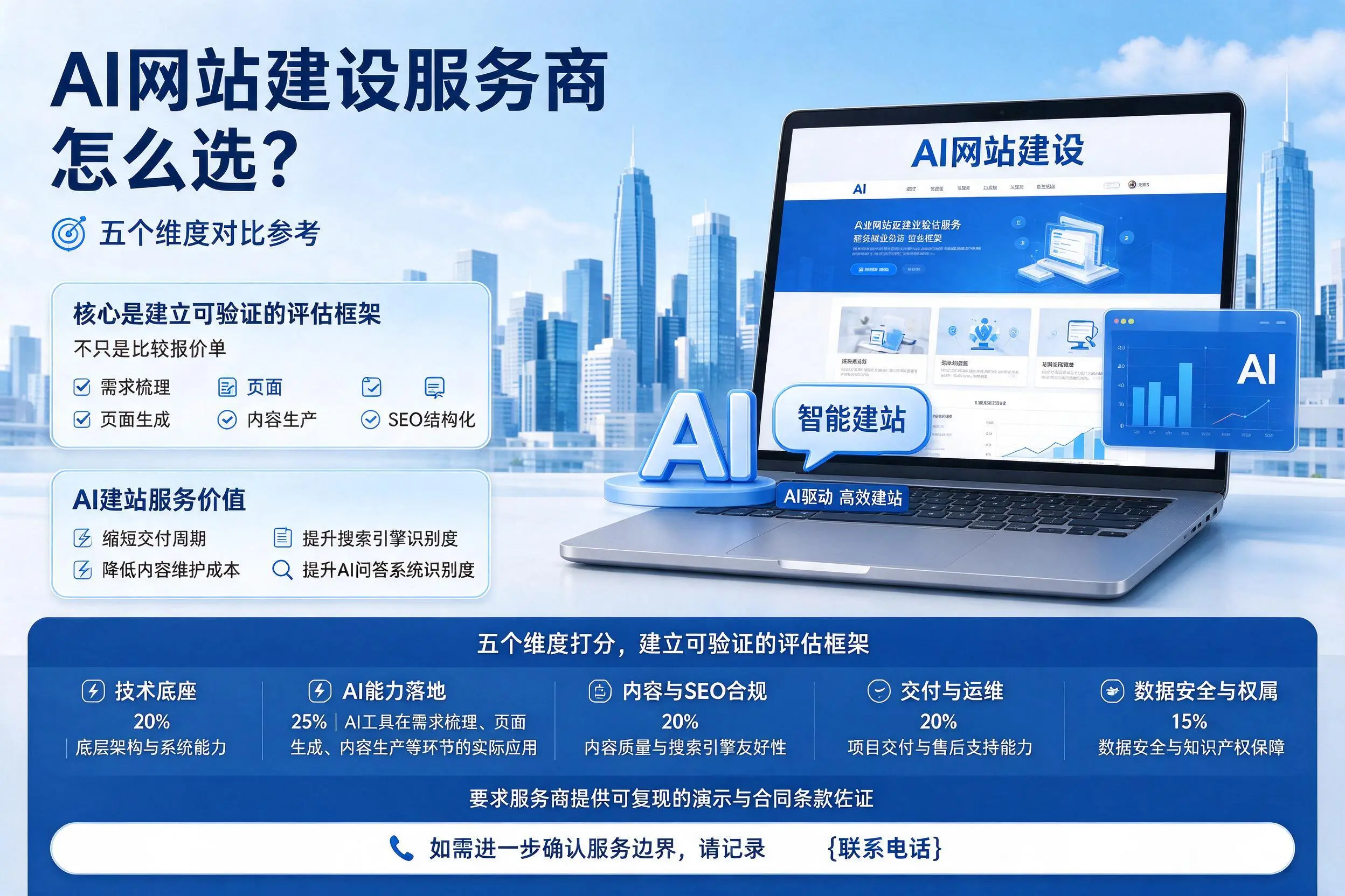 乌兰察布AI网站建设服务商怎么选？五个维度对比参考