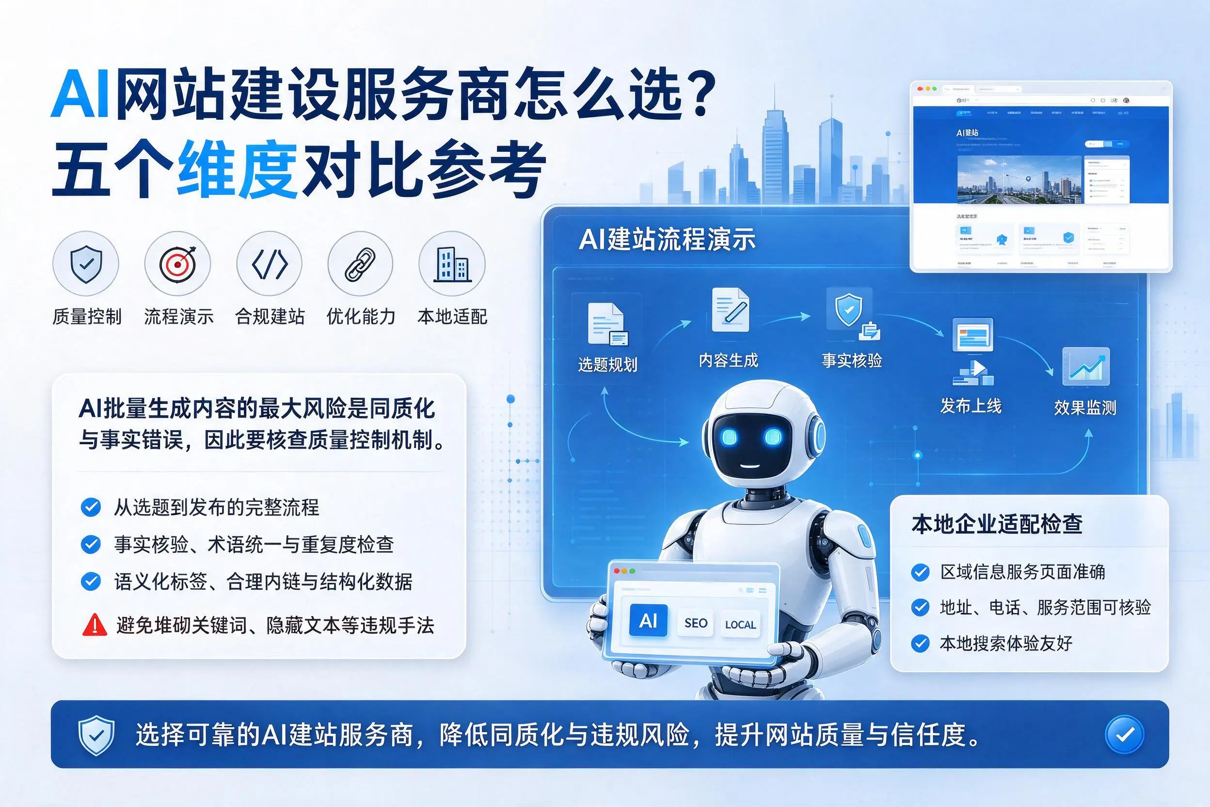 乌兰察布AI网站建设服务商怎么选？五个维度对比参考