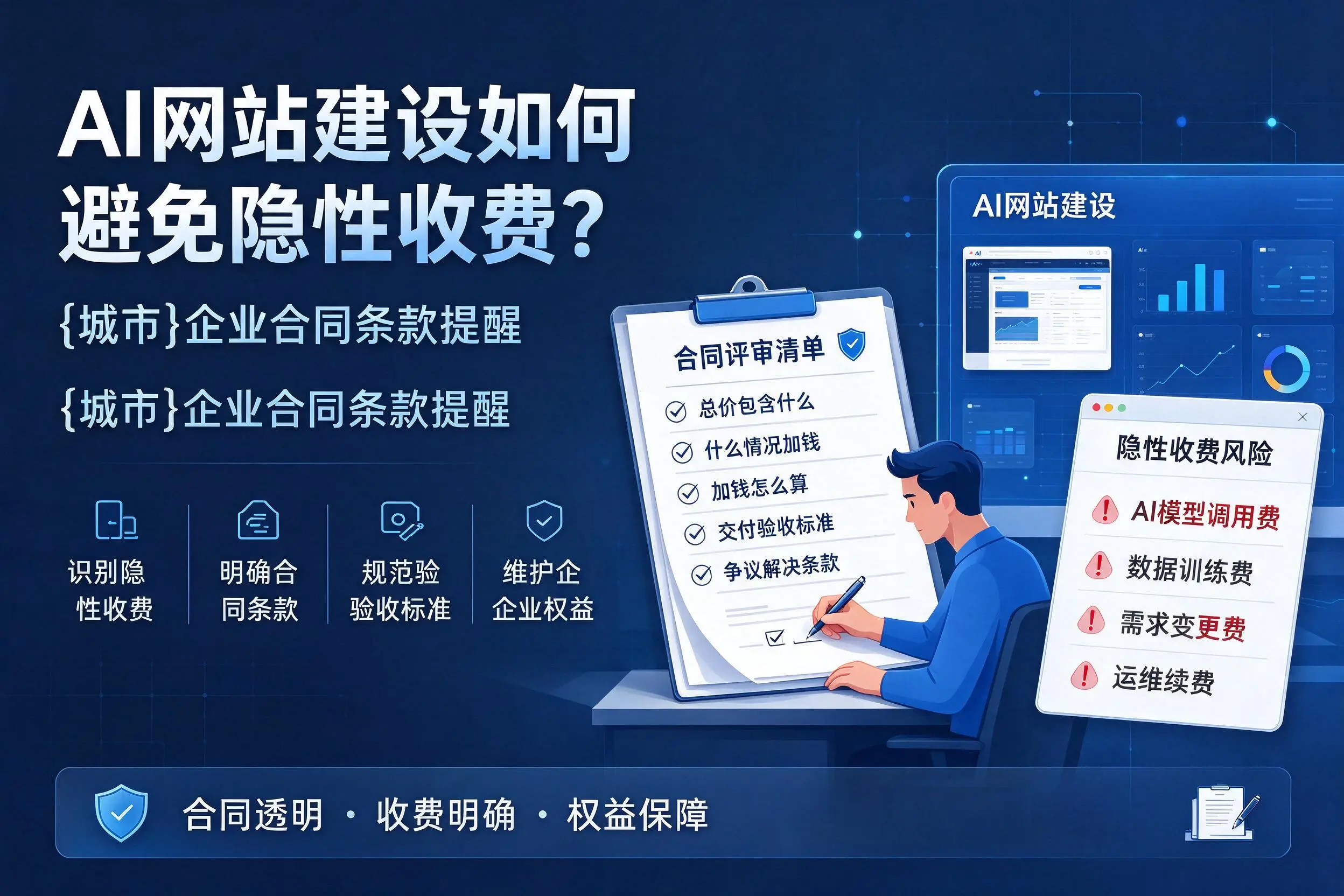 AI网站建设如何避免隐性收费?乌兰察布企业合同条款提醒
